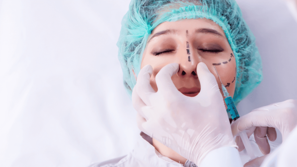 Broad nose reshaping treatment for improved facial balance and nose proportions